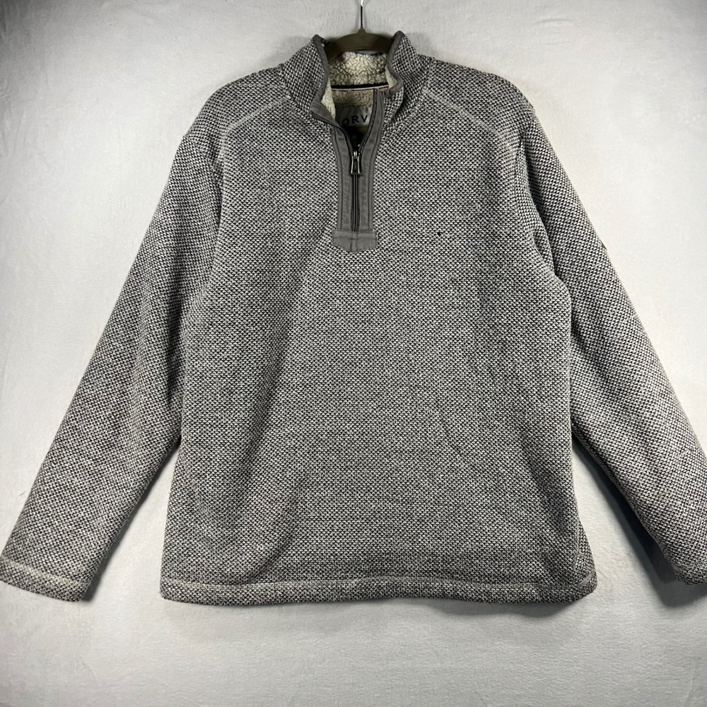 ORVIS Classic Collection Mens XL Sherpa Lined Quarter Zip Sweater Mens XL